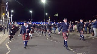 Scotland the Brave amp Rowan Tree as the massed pipes amp drums start their display by Perth City Centre [upl. by Martel]