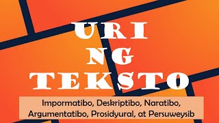 URI NG TEKSTO  Pagbasa at Pagsusuri ng Ibat Ibang Teksto Tungo sa Pananaliksik Ikalawang Semestre [upl. by Griffy661]