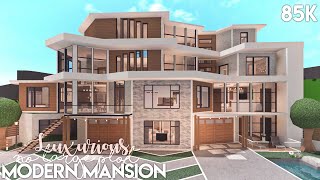 Luxurious Modern Mansion  No Large Plot  Bloxburg Build [upl. by Tonina]