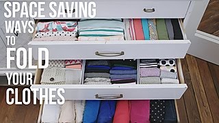 How to Fold Your Clothes to Save Space  HGTV [upl. by Einehpets]