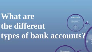 What are The Different Types of Bank Accounts [upl. by Krell983]