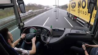 MercedesBenz Tourismo Bus Coach POV Germany Autobahn POVDash Cam [upl. by Julian99]