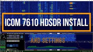 Icom 7610 HDSDR Installation and Settings [upl. by Malda430]