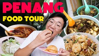 EATING NONSTOP in PENANG Malaysia  George Town Food Tour [upl. by Attelliw]