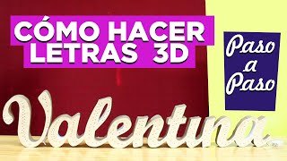 CÓMO HACER LETRAS 3D Paso a Paso Técnicas y Materiales [upl. by Nikolaus784]