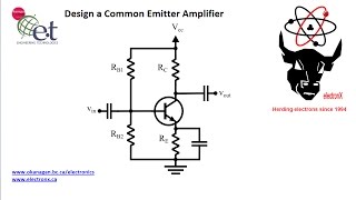 Design a Simple Common Emitter Amplifier [upl. by Suhpoelc]