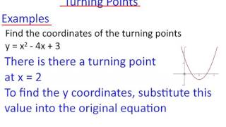 iGCSE Differentiation Turning Points [upl. by Grous]