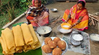 Grandma special PATISHAPTA PITHA recipe  পাটিসাপটা পিঠা রেসিপি [upl. by Lerred204]