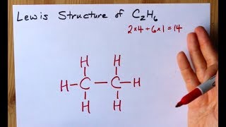 Lewis Structure of C2H6 ethane [upl. by Gayel]