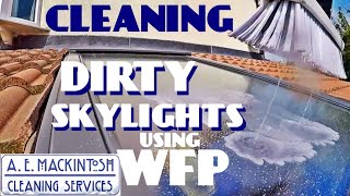 Cleaning Dirty Skylights Using Water Fed Pole [upl. by Osbourne589]