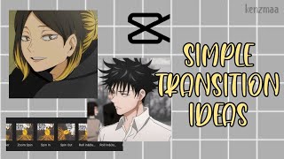 6 simple transition ideas シ︎capcut edit [upl. by Annairb618]