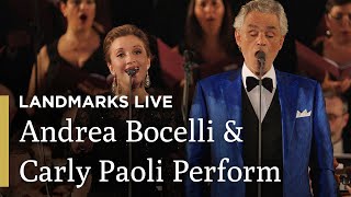 Andrea Bocelli amp Carly Paoli Sing quotTime to Say Goodbyequot  Landmarks Live in Concert  GP on PBS [upl. by Lebasiairam377]