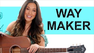 Way Maker EASY Guitar Tutorial with Play Along [upl. by Kellene699]