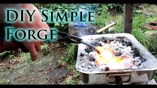 How to Make a Simple DIY Blacksmiths Forge [upl. by Keemahs]