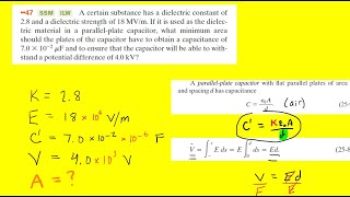 A certain substance has a dielectric constant [upl. by Gierk]