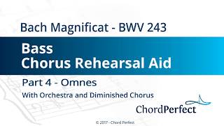 Bachs Magnificat Part 4  Omnes  Bass Chorus Rehearsal Aid [upl. by Embry]