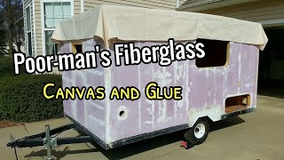 Working With Canvas And Glue AKA quotPoorMans Fiberglassquot [upl. by Gnah671]