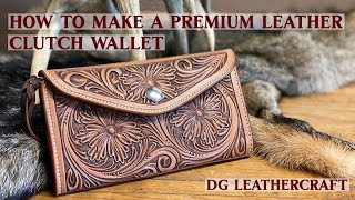 How to Make a Premium Leather Clutch Wallet [upl. by Atiuqihs]