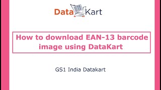 How to download EAN13 barcode image using DataKart [upl. by Ob]