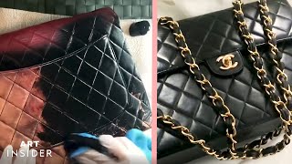 How Vintage Chanel Bags Are Professionally Restored And ReDyed [upl. by Eustacia165]