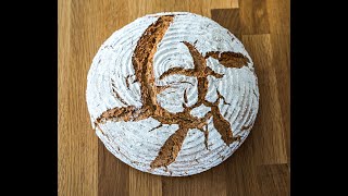 RoggenDinkelMischbrot im Gusseisentopf gebacken [upl. by Hankins]