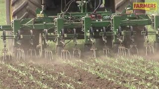 How a Dorset grower uses a Garford interrow hoe to weed his cereal crops [upl. by Atrebla]