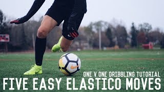 5 Easy Elastico Moves To Beat Defenders  One v One Elastico Match Skills [upl. by Atteynad]