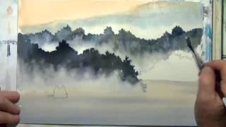 How to Paint Fog With Watercolor by Deb Watson [upl. by Cianca]