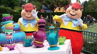 Tweedle Dee amp Tweedle Dum Character Fun Greet in Fantasyland Disneyland Paris  Alice in Wonderland [upl. by Llehsar]