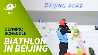 Beijing 2022 Biathlon Competition Schedule [upl. by Dray800]