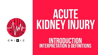 Introduction to Acute Kidney Injury interpretation amp definitions [upl. by Lemay707]