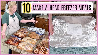 10 MAKEAHEAD SUMMER FREEZER MEALS  FILL YOUR FREEZER [upl. by Etnomal14]