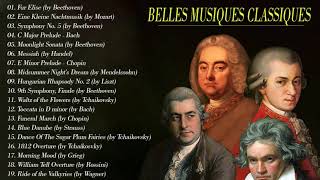 20 Plus BELLES MUSIQUES CLASSIQUES 2h de Mozart Bach Beethoven Chopin Schubert [upl. by Mandel]