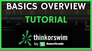 ThinkorSwim Tutorial Basics Overview for Beginners [upl. by Sharp]