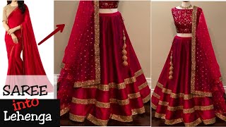 DIY How to Make Lehenga लेहंगा in 10 minutes [upl. by Alguire]