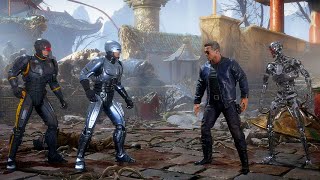 Mortal Kombat 11 RoboCop Vs Terminator amp Endoskeleton Terminator Gameplay MK11 Aftermath [upl. by Burgess]