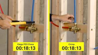 PEX PRESS vs CRIMP Which one is faster  Viega [upl. by Ettener]