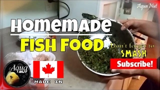 Homemade Fish Food  Preparing Food For Cichlids amp Goldfish [upl. by Zane230]