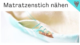 Matratzenstich nähen  DIY MODE Nähtipp [upl. by Releyks]