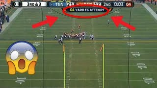 Longest Field Goals in NFL History 61 Yards [upl. by Aerdnat]