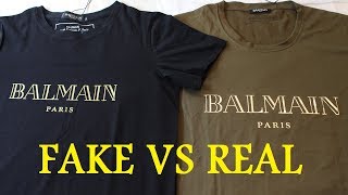 HOW TO SPOT A FAKE BALMAIN T SHIRT  Authentic vs Replica BALMAIN review guide [upl. by Aili]