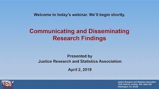 Communicating and Disseminating Research Findings [upl. by Eben]