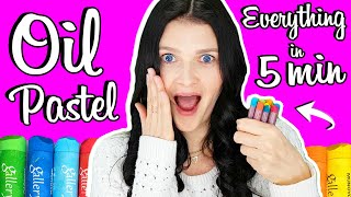 How to Use Oil Pastels for Beginners in 5 MINUTES 🎈🎈🎈 [upl. by Nrehtac]