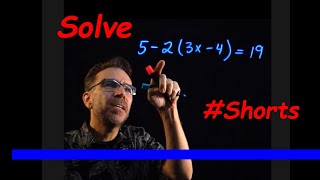 How to Solve a Linear Equation for x shorts [upl. by Will]