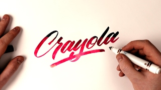 Hand Lettering Tutorial  Crayola Marker Brush Calligraphy 🖌 [upl. by Garling]