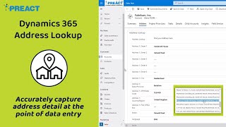 Microsoft Dynamics 365 Address Lookup Solution [upl. by Aeiram]