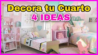 4 MANUALIDADES PARA DECORAR TU HABITACIÓN  DECORA TU CUARTO  NatyGloss [upl. by Glantz]