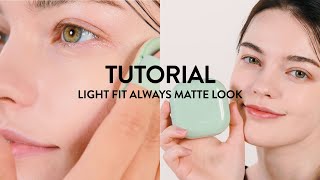 HOW TO  LIGHT FIT ALWAYS MATTE LOOK  Laneige Tutorial [upl. by Coretta]