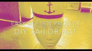 DIY Sailor Hat  Easy nosew Project [upl. by Schwab593]