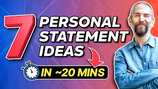 How to Brainstorm 7 Different Personal Statement Ideas [upl. by Blen98]